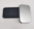 Papa Bär Metall-Aufbewahrungsbox in Silber mit schwarzem Schaumstoffeinsatz - Metall Geschenkbox