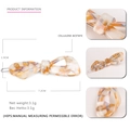 Classic cellulose acetate bow hair clip with tortoiseshell pattern and frog clip closure - Orange
