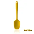 Small yellow silicone spatula with integrated T-shaped head for cake baking and cream - Small / Yellow