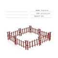 Set of 10 brown plastic miniature fences for DIY farm landscape and garden decoration - Small Connecting Fence