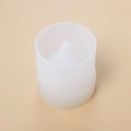 Molde cilíndrico de silicona con textura radial cónica para resina y jabón DIY - Molde de caja de almacenamiento en forma de gota de agua