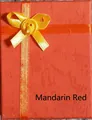 Orange-rote Schmuckschatulle mit gelber Bandschleife und geprägter Papieroberfläche - 9*7*2.8cm / Orangerot