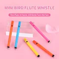 Mini bird whistle toy in orange blue pink and yellow colors with metallic keyring - Water Bird Whistle