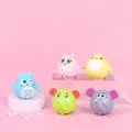 Set of 5 colorful cartoon animal inertia toy cars with round edges for kids - Large Cartoon Animal Pull Back Car