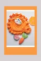 Dettaglio del set di accessori fai-da-te in resina a tema frutta arancione - Arancione Vivace