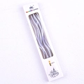 Pack of 6 metallic silver spiral curve birthday candles in premium window gift box - Metallic Silver