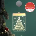 LED Christmas tree suction cup light for festive window decoration, battery powered - Christmas Tree / Battery Steady Mode