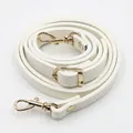 Adjustable white PU leather crossbody strap with premium gold lobster clasps and buckle - 1.2cm Wide / Off White (Gold Clasp)