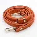 Adjustable orange PU leather replacement strap with gold lobster clasps and buckles - Orange (Gold Clasp)