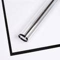Transparent waterproof flower wrapping paper with minimalist black border accent - 56*56CM / Black