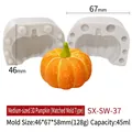 Stampo in silicone zucca 3D per candele e sapone fai-da-te, 46x67x58mm - Zucca 3D Media (Stampo Chiuso) SW-37