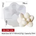 Moule en silicone succulente 3D SX-ZW-194 pour bougies parfumées et artisanat en plâtre - Moule Succulente (ZW-194) / Blanc