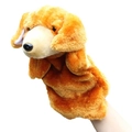 Marionnette à main chien Golden Retriever en peluche douce pour contes et jeux - Chien