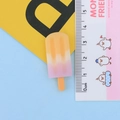 DIY resin miniature popsicle charm in orange yellow gradient finish with 3.5cm size scale - Light Yellow Top Popsicle