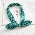 Bandeau de Noël en velours vert avec étoiles rouges et motifs de flocons de neige - Étoile Verte