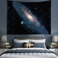 Wall hanging tapestry featuring a deep blue galaxy star field for bedroom decor - Galaxy Landscape