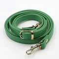 Adjustable emerald green PU leather shoulder strap with gold metal lobster clasps - Green (Gold Clasp)
