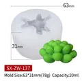 Moule en silicone 3D succulent SX-ZW-137 pour bougies parfumées DIY et artisanat en résine - Moule Succulente (ZW-137) / Blanc