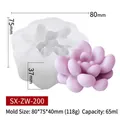 Moule en silicone succulent 3D avec bougie violette finie taille 80x75x40mm - Moule Succulente (ZW-200) / Blanc
