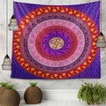 Böhmischer Mandala-Wandteppich mit lila-roten Mustern für die Innendekoration - 150x130cm / Mandala Stil 3
