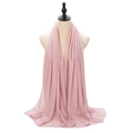 Pink pearl chiffon hijab scarf with soft drape and lightweight texture for women - Light Pink