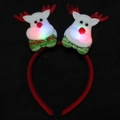 Glow-in-the-dark Christmas headband featuring cute white reindeer with colorful LED lights - Colorful Luminous Reindeer