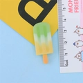 Mini resin ice cream popsicle charm in green gradient for DIY phone cases, 4.5cm length - Light Green Top Popsicle