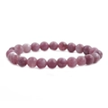 Detailed close-up of natural purple agate stone beads bracelet with unique mineral textures - Pink Purple Mixed