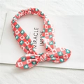 Bandeau de Noël élastique en velours avec motif de damier à cœurs rouge, blanc et vert - Coeur à Carreaux