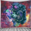 Sci-fi astronaut tapestry with jellyfish and nebula pattern for room wall decor - Dreamy Aviation Astronaut Style 6