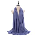 Blue chiffon hijab scarf elegantly draped on a mannequin for a lightweight stylish look - Iron Blue