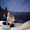 Arazzo con cielo stellato e onde dell'oceano fluorescenti per camera da letto - 150x130cm / Stile 4