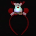 Luminous Christmas reindeer headband with red antlers and glowing nose for holiday gifts - Luminous Raised Hand Reindeer
