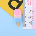 Mini resin jelly popsicle DIY phone case charm in pink and blue gradient with size ruler - Deep Pink Top Popsicle
