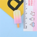Pink and yellow gradient popsicle resin charm showing a 4cm size measurement on ruler - Off-white Top Popsicle