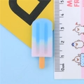 Blue-pink gradient resin popsicle DIY accessory shown with ruler for 5cm size scale - Light Blue Top Popsicle