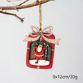 Style E: Christmas Santa Claus 3D layered wooden hanging ornament, 9x12cm holiday decor - Style E (Santa Gift Bag)