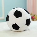 Soft plush soccer ball pillow with classic black and white pattern for kids - 20cm / Black & White