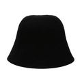 Close-up of black wool felt bucket hat showing its minimalist design and soft texture - One Size (54-58CM) / Main Image Version / Black