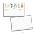 Double-sided 10x15cm recipe cards with hand-drawn illustrations for kitchen organization - Hand-drawn Kitchen Tools Style (Model B) / 10cm x 15cm