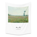 Bohemian tapestry featuring Claude Monet's Poppy Field oil painting print for wall decor - 73X95CM (Cross-border Brushed Style) / Poppy Field VI (LT202-12)