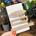 Set of 3 acrylic hair clips in champagne gold leopard print with metal base - Champagne Gold Leopard Gold Leaf Set (5#) / 3-Pack