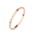 Bague en or rose avec motif hexagonal en nid d'abeille et zircons cubiques brillants - Bangle / Or rose