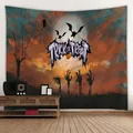 Λεπτομέρεια διακόσμησης Halloween με σχέδιο Trick or Treat, φεγγάρι και νυχτερίδες - 190826-8 Φάρσα ή Κέρασμα
