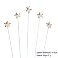 5-piece set of gold glitter star cake toppers for birthday party decorations, 1x16cm - Mini Gold Star - 5 Pack