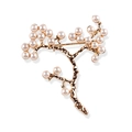Elegant gold-tone branch brooch featuring white pearls and detailed bark texture - xz4127 Branch Pearl
