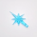 Ornamento estrella azul translúcida de ocho puntas para árboles de Navidad cerámicos - Azul