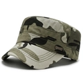 Heren camouflage legerpet met platte bovenkant en Sport metalen detail in jungle-patroon - Verstelbaar / Camouflage