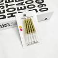 6er-Set goldene Spiralkerzen für Geburtstage mit weißen Haltern auf Verpackung - 6-teiliges Set / Gold