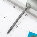 Creative gunmetal grey metallic ballpoint pen with a large diamond top for office gifts - Gunmetal
